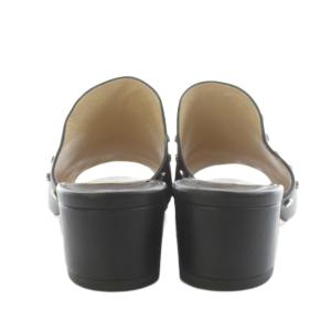 JIMMY CHOO ミュール ヒール スタッズ レザー 36 黒 ブラック /AN14