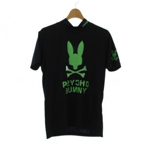 Tシャツ 2 黒 ネオンカラー 半袖 モックネック ロゴプリント /JP