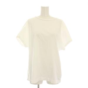 Tシャツ カットソー 半袖 フレンチスリーブ クルーネック 無地 ストレッチ ワンカラー 2 白 ホワイト