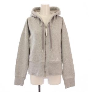 ジップアップパーカー ジャケット スウェット 裏起毛 ショート丈 ワンカラー XS グレー /BB