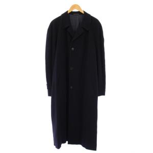 チェスターコート アウター ロング丈 ワンカラー 無地 紺 ネイビー /BB