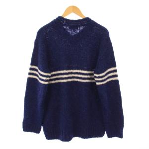 ARMANI JEANS ニット セーター 長袖 Vネック L 紺 ネイビー /BB