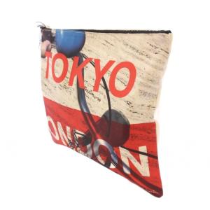 PAUL SMITH TOKYO LONDON クラッチバッグ セカンドバッグ ロゴ プリント キャンバス ベージュ タグ付き