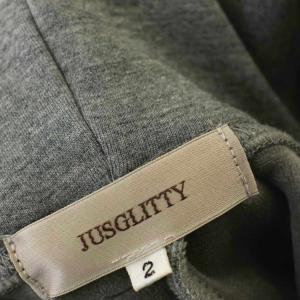 JUSGLITTY 24AW スウェット パーカー ワンピース ロング 裏起毛 長袖 2 グレー 4446145 /G