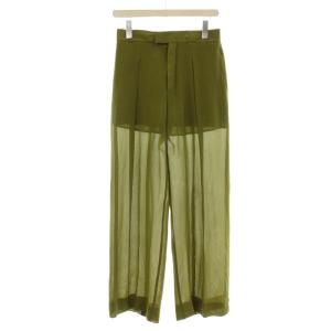 シルク シアーパンツ スラックス 34 カーキ 6800236Q34 /G