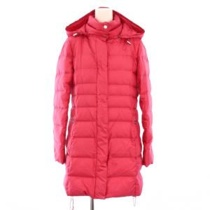 GOLF ダウンコート フーディ アウター ロング M ピンク /KH