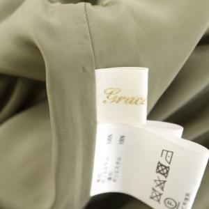 GRACE CONTINENTAL 24SS バンダナティアードスカート フレアスカート ミモレ ロング 38 緑 グリーン 0224221098