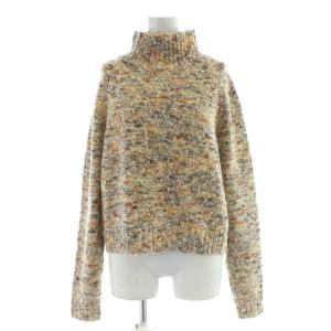 ハイネック ニット セーター 長袖 白系 マルチカラー /AP