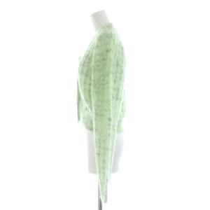 Acne Studios モヘヤブレンド ニット クロップドカーディガン 長袖 Vネック ウール混 S 緑 グリーン 2145799