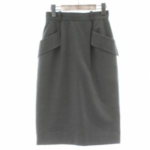 タイトスカート M グレー ミドル丈 膝丈  /AU