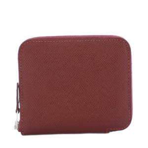 アザップ シルクイン コンパクトウォレット ボルドー