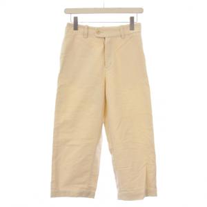 スラックスパンツ ジップフライ ワンカラーストレッチ 無地 2 アイボリー /BB