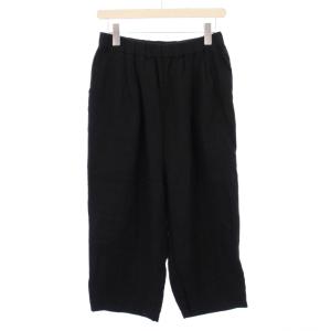 linen wool pants リネンウールパンツ ワイド イージー ウエストゴム ワンカラー 無地