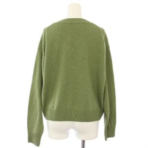 MARGARET HOWELL 24SS ラムズウールコットン カーディガン ニット 長袖 2 グリーン 578-3264005 /TK