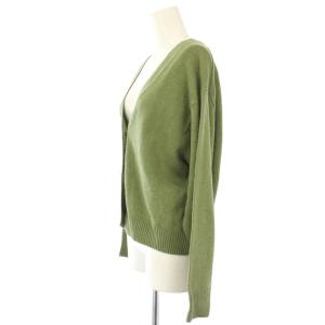 MARGARET HOWELL 24SS ラムズウールコットン カーディガン ニット 長袖 2 グリーン 578-3264005 /TK