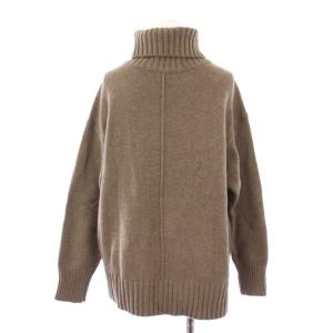 SHIPS ニット セーター 長袖 タートルネック 無地 ワンカラー ウール混 S 茶 ブラウン /BB