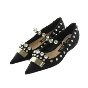 SR1 パンプス ビジュー装飾 37.5 ブラック A81180