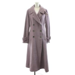 シンデレララインコート ロング丈 ダブル アウター M 紫 パープル 11OGA630-0630 /AN35