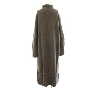 IENA ニットワンピース マキシ ロング ウール カシミヤ混 長袖 グレー /HN