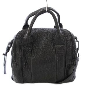Rockie ロッキー 2WAY ハンドバッグ ショルダーバッグ レザー ワンカラー 黒 ブラック /BB