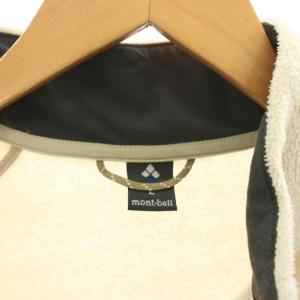 mont-bell クリマプラス100 ジャケット フリース ジップアップ L アイボリー オフホワイト 長袖 胸ポケット付き