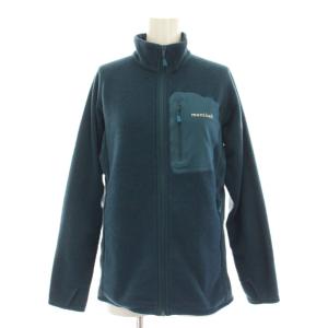 クリマプラス100 ジャケット フリース ジップアップ L 青 ブルー 長袖 胸ポケット付き 1106592