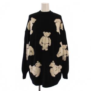 シャギーモール ベアニット セーター 長袖 F 黒 0209-120-214 /BM