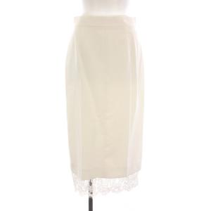 レースコンビスカート タイト ロング 38 白 ホワイト 031-4220711 /YM