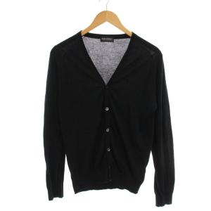 カーディガン ニット S 黒 ブラック Vネック 長袖 /YM