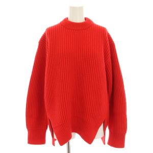 22AW サイドスリットニット 32 レッド J02GP0001