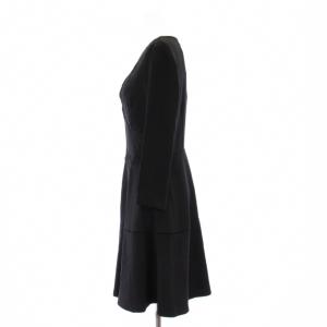 Ermanno Scervino タグ付き ワンピース ひざ丈 七分袖 レース 42 黒 /KH