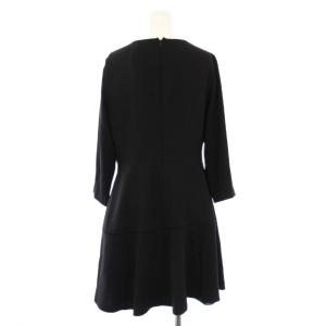 Ermanno Scervino タグ付き ワンピース ひざ丈 七分袖 レース 42 黒 /KH