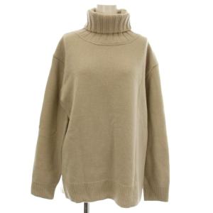20AW カシミヤ混ウール タートルネック ニット セーター 長袖 F ベージュ 20-080-500-4170
