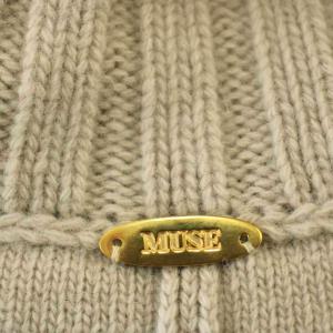 MUSE de Deuxieme Classe 20AW カシミヤ混ウール タートルネック ニット セーター 長袖 F ベージュ 20-080-500-4170