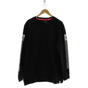 HIROCOLEDGE Tシャツ 4XL 黒 長袖 袖プリント クルーネック /JP