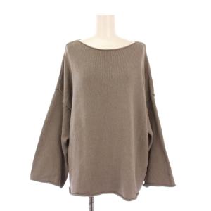 DERBY wide プルオーバーニット 長袖 ボートネック ワンカラー 無地 F グレー 21080500818010