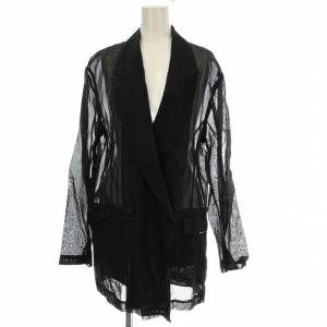 25SS シースルー ダブル テーラードジャケット F 黒 ブラック GAV-05100-A  /G
