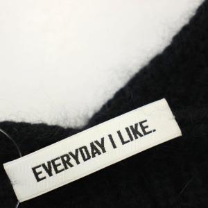 EVERYDAY I LIKE 20AW  ラクーン混 ウール ニット Ｖネック セーター F 黒 ブラック 20-080-500-8100