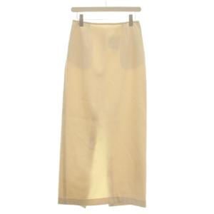 25AW SATIN サテンスカート ロング スリット フレアスカート 38 アイボリー 25060500301030