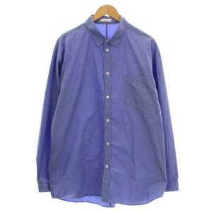 24SS SUVIN BROAD WASHED SHIRT オーバーサイズシャツ 長袖 06 青 ブルー