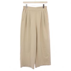 25SS ポンチイージータックパンツ ワイド ウエストゴム ストレッチ 無地 ワンカラー 1 ベージュ