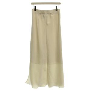 IENA 25AW ダブルサテンスカート ロング フレアスカート 40 白 ホワイト 25060900933130
