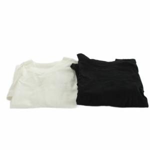 2点セット Tシャツ カットソー 半袖 ロゴ L 黒 ブラック 白 ホワイト J40GC0001 J45048