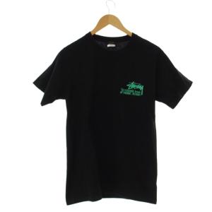 Tシャツ S 黒 ブラック 半袖 ロゴ プリント ラウンドネック /JP