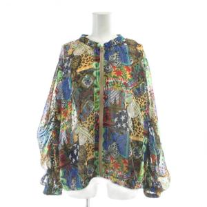 ブルゾン M マルチカラー パッチワーク柄 長袖 ジップアップ /AP