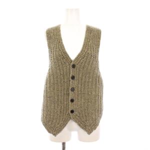 Nep Cardigan Vest ネップカーディガンベスト ニット ショート丈 Vネック ウール F