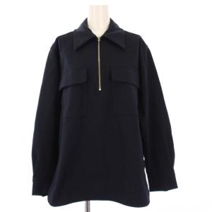 ミラノリブシャツ ハーフジップトップス 長袖 紺 I20AW-SH46 /KH