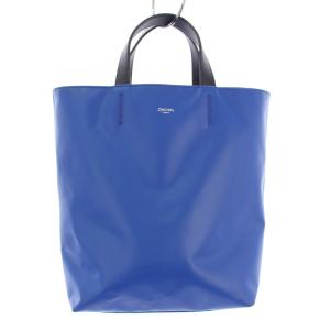 縦型トートバッグ ハンドバッグ PVC 青 /TK