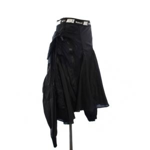 NIKE SACAI 再構築ナイロンスカート 変形 M ブラック CD6299-012