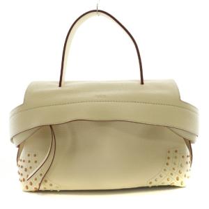 ウェーブ トートバッグ レザー アイボリー /SS OS